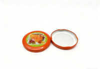Tapas de rosca de metal de hojalata de alta calidad de 70 mm redondas, personalizadas, impresas, para latas de vino dulce, grado alimenticio, suministro directo de fábrica