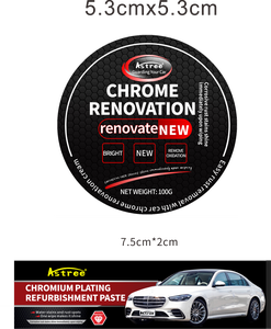 Crème de réparation et de rénovation chromée pour <span class=keywords><strong>voiture</strong></span> Astree - Nettoyage rapide, élimination de l'oxydation, sans rinçage, 100g - Product Image 5