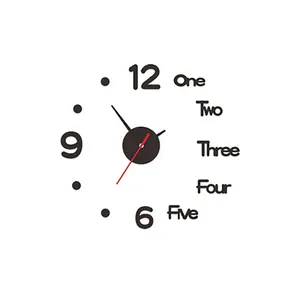 Horloge Murale Silencieuse Créative en Autocollants Miroir Acrylique <span class=keywords><strong>3D</strong></span>, Aiguille à Quartz, <span class=keywords><strong>Design</strong></span> Moderne, Décoration Intérieure, Autocollant DIY d'Horloge Numérique - Product Image 1