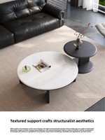 Ensemble de tables basses en céramique minimalistes italiennes pour salons, petites maisons, appartements haut de gamme et halls d'entrée