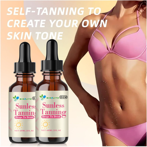 Gouttes bronzantes à base de plantes à marque privée OEM, bêta-carotène, zéaxanthine, lutéine, autobronzant oral pour le visage et le corps - Product Image 3