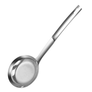 304 Stainless Steel Skimming Spoon Long Handle Fine Mesh Filter For Kitchen <b>Foam</b> Removal Reusable - Product Image 1