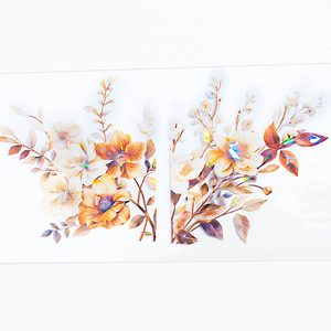 Maßgefertigte Holographische Folienbänder Blumen-PET-Klebeband-Aufkleberrollen für Junk <span class=keywords><strong>Journal</strong></span>-Zubehör und Kartenherstellung - Product Image 3