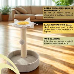 Yommy Griffoir pour chat avec poteau en sisal et jouet suspendu, 3 couleurs, 4 styles de base, différentes tailles - Product Image 6