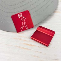 Clips de bord de casquette vierges de diverses couleurs, épingles à chapeau, pinces à billets pour personnalisation par gravure laser