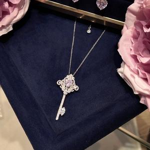 Women's S925 Solid <b>Silver</b> Gold-Plated Adjustable <b>Cross</b> Chain Car Flower Universal Chain with <b>Pendant</b> Fine <b>Pendants</b> & Charms - Product Image 1