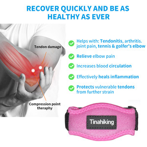 プロテニスエルボーブレース調整可能ストラップ付き腱炎ゴルファーエルボーサポートブレース男性女性アスリート - Product Image 2