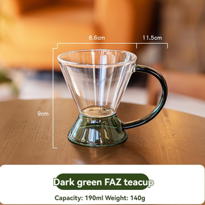 Danish Nordic camellia teapot, creative ins amber color high borosilicate glass home retro set - Product Image 5