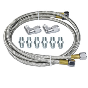 Haofa - Juego de 8 mangueras de refrigerante trenzadas de acero inoxidable AN6, ajuste universal para 700R4 TH350 TH400 NP-700RTL - Product Image 1