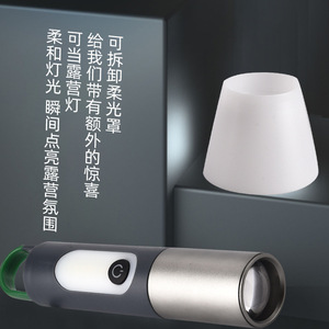 Cross Border High Power Flashlight <b>Led</b> Rechargeable 1500 Mah White <b>Light</b> Outdoor Camping <b>Work</b> <b>Light</b> - Product Image 1