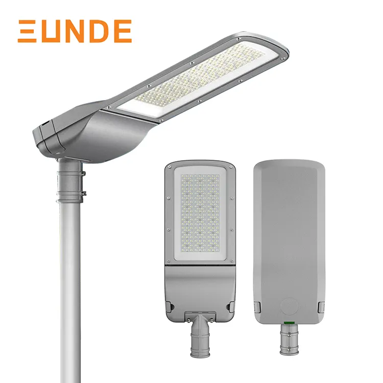 Lâmpada de rua IP66 personalizada para uso externo, à prova d'água, 50W, 100W, 150W, 200W, caixa de alumínio fundido, LED, luz de rua CA