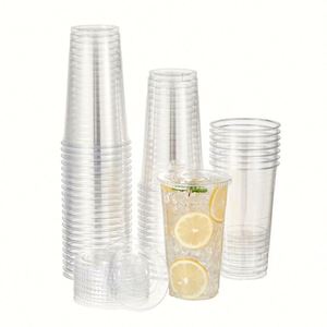 Gobelet jetable en plastique PET transparent super grand format 30oz 32oz 1000ml avec couvercle de 107mm de diamètre pour boissons froides, thé au lait et café - Product Image 1