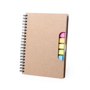 Low Cost Eco-Friendly Promotional Spiral Notebook Recycled Cardboard with <b>Sticky</b> <b>Notes</b> Notepad Office Stationery - Product Image 1