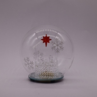 Nouveau Style bonhomme de neige arbre de noël maison verre LED verre lampe décorative boule à neige lampe Chic boule de noël boules
