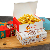 Vente en gros en Chine Boîte à emporter pour snack fast food hot dog fry poulet à emporter boîte d'emballage pour hamburger poulet frit fast-food