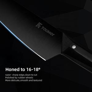 Couteau <span class=keywords><strong>de</strong></span> chef Yangjiang en acier inoxydable avec revêtement en <span class=keywords><strong>nitrate</strong></span> <span class=keywords><strong>de</strong></span> titane noir, couteau <span class=keywords><strong>de</strong></span> chef à marque privée - Product Image 6