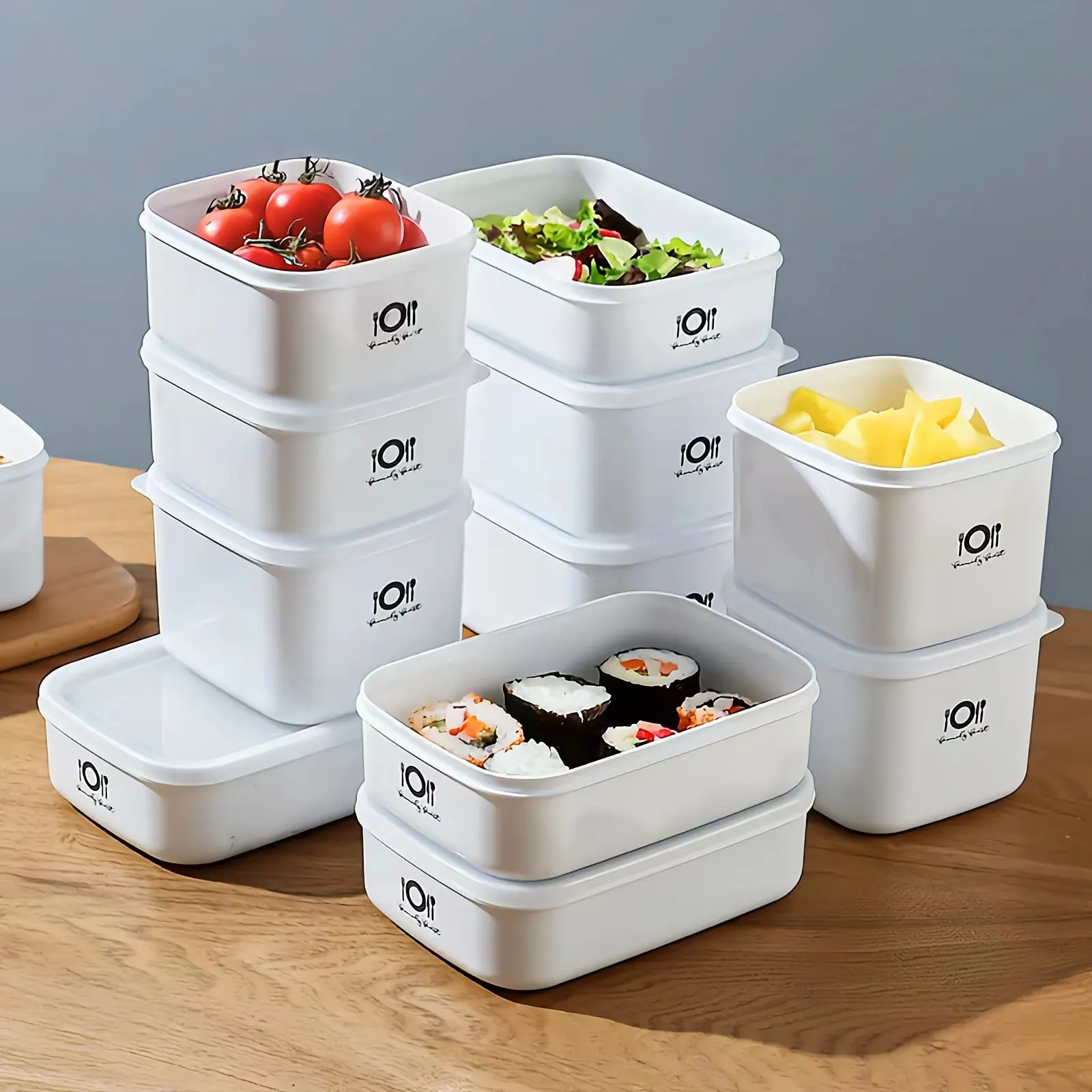 700ml Réfrigérateur Cuisine Organisateur Blanc Boîte De Rangement En Plastique Étanche À L'air Conteneur De Stockage Des Aliments En Plastique