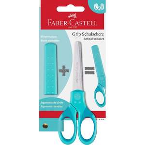 FABER CASTELL - CISEAUX À POIGNÉE EN ACIER INOXYDABLE TURQUOISE - Product Image 1