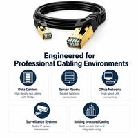 Cable Ethernet SFTP de Cobre 26AWG para Interiores, de 0.5m-2m, Diseño que Ahorra Espacio, para Centros de Datos y Switches, de Fábrica OEM