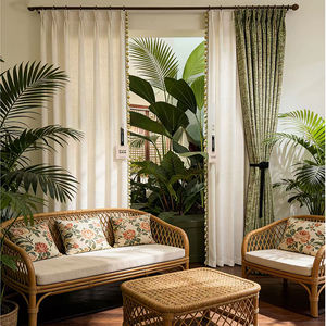 Cortinas de Lujo Discretas para la Sala de Estar, Tela de Cortina Opaca de Chenilla Simple y Elegante para Dormitorio - Product Image 3