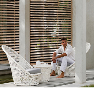 Hiện đại hình dạng lá kim loại Sun <span class=keywords><strong>Lounger</strong></span> trong kem màu PE đệm cho công viên ngoài trời khách sạn tắm nắng giường - Product Image 5