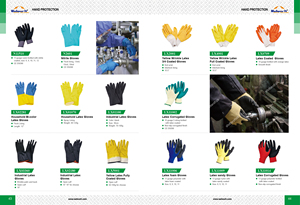 LX11014 Anti-Slip OEM Logo Protective <strong>Hand</strong> <strong>Gloves</strong> Cheap China-made Polyester Rubber Latex Wrinkled Safety <strong>Gloves</strong> Industrial Use - Product Image 2