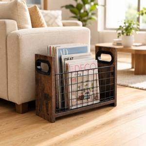 Expositor <span class=keywords><strong>de</strong></span> <span class=keywords><strong>revistas</strong></span> <span class=keywords><strong>de</strong></span> madera <span class=keywords><strong>y</strong></span> metal al por mayor, organizador compacto <span class=keywords><strong>de</strong></span> periódicos, soporte <span class=keywords><strong>de</strong></span> almacenamiento independiente para sala <span class=keywords><strong>de</strong></span> estar - Product Image 1