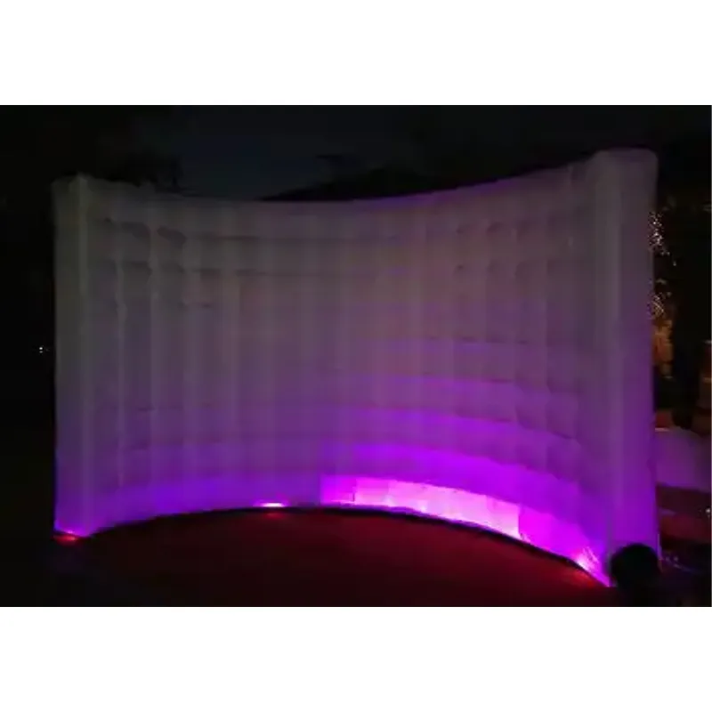 Inflatables xách tay cong Inflatable LED Backdrop tường