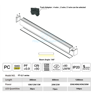 Indoor Rail Lighting Track <strong>Light</strong> System 1200mm <strong>Led</strong> <strong>Linear</strong> Track <strong>Light</strong> - Product Image 2