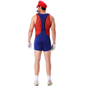 <span class=keywords><strong>Mario</strong></span> Cosplay Costume pour adulte Halloween Party Super Mary Perform Sets Hat Clothes Pants pour hommes - Product Image 6