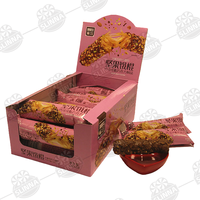 Venta al por mayor Halal Sólido Cepillado Galletas Chocolate Nuez Leche Sabor Bar Grano Snacks embalaje a granel Grano Snacks