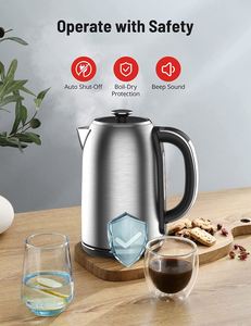 Smart Cordless Electric <b>Kettle</b> <b>Temperature</b> <b>Control</b> Stainless Steel Design Keep Warm Function for Household Hotel Use Modern - Product Image 4