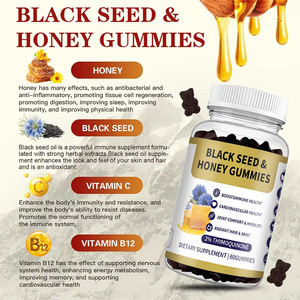 Gummies aux graines noires et au <span class=keywords><strong>miel</strong></span> avec 2 % de thymoquinone <span class=keywords><strong>pour</strong></span> le soutien immunitaire, <span class=keywords><strong>la</strong></span> santé cardiovasculaire, le confort articulaire et l'éclat de <span class=keywords><strong>la</strong></span> peau - Product Image 2