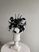 Boule de fleurs artificielle PPS de haute qualité en gypsophile noir de 40 cm pour centre de table de mariage et événements