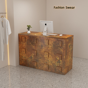 Quầy lễ tân cho Thẩm mỹ viện quầy bar quầy tiếp tân cửa hàng quần áo phụ nữ cổ hiện đại quầy thu ngân quầy lễ tân nhỏ - Product Image 6