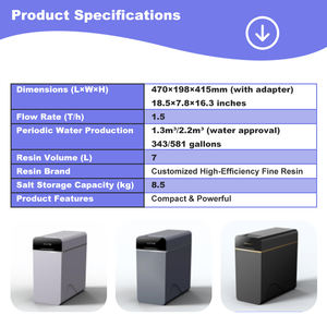 Technologie Autosense Économie de Sel et d'Eau 18,5x7,8x16,3 Pouces 8,5kg Régénération d'Eau Douce pour Toute la Maison - Product Image 4