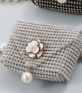 Sac à main à bandoulière en cuir pour femmes, ceinture, portefeuille, Mini <span class=keywords><strong>pochette</strong></span> banane, à paillettes, sac à <span class=keywords><strong>strass</strong></span> - Product Image 4