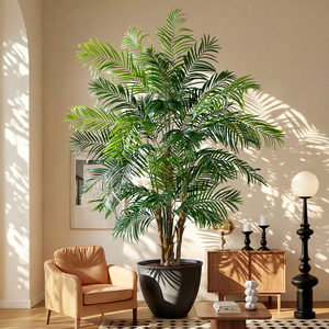 Palmera Artificial, Planta Artificial de Bambú, Planta Verde con Maceta <span class=keywords><strong>para</strong></span> Decoración Interior y <span class=keywords><strong>Exterior</strong></span> - Product Image 1