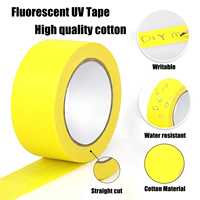 Ruban UV réactif à la lumière noire, lumineux, décoratif, bande de tissu illuminée, ruban phosphorescent, ruban gaffer fluorescent néon