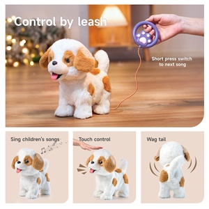 Jouet interactif pour enfants Tumama, chiot en peluche électronique, contrôle par laisse, peluche réaliste, chien musical qui marche, jouet pour garçon et fille - Product Image 3
