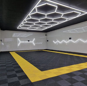 Tuile de sol de garage modulaire en plastique antidérapant à emboîtement, ventilation et drainage, 40x40x1,8 cm, conception libre, <span class=keywords><strong>pour</strong></span> stationnement de voitures - Product Image 2
