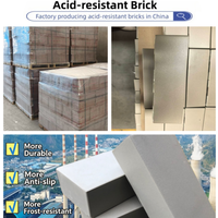 Brique céramique industrielle résistante aux acides 230x113x40mm, brique de revêtement résistante aux acides pour mur intérieur de cheminée, personnalisable