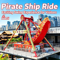 Équipement d'attraction de fête foraine : Manège Bateau Pirate 36 places pour parcs d'attractions et centres commerciaux