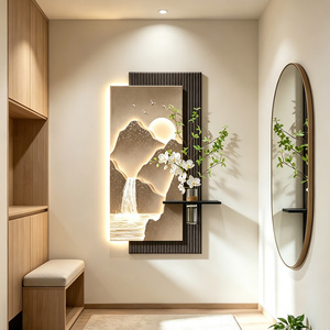 Venta de Fábrica: Lámpara Decorativa Luminosa de Lujo con Relieve <span class=keywords><strong>3D</strong></span> Texturizado de Piedra Arenisca, Pintura Decorativa para Pared, Decoración para Hogar y Hotel - Product Image 1