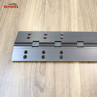 Charnière de piano dissimulée en aluminium à longueur personnalisée, charnière continue pleine surface pour portes d'armoires, tables pliantes et armoires