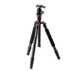 Triopo foto pahatan kamera kaki tripod serat karbon, kamera profesional untuk ponsel