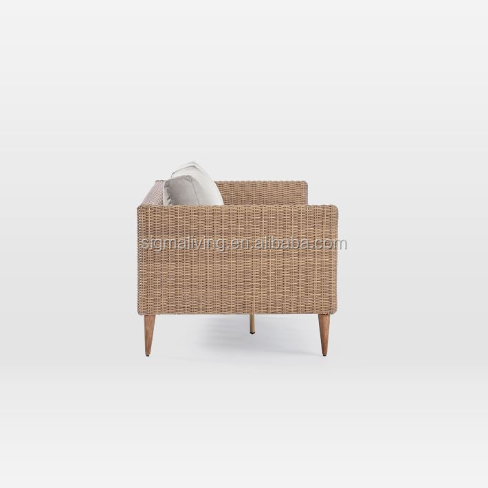 New arrival simple design wicker outdoor furniture garden patio rattan sofa