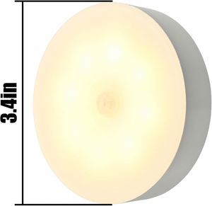 PIR Motion Sensor <b>LED</b> Night <b>Light</b> <b>USB</b> Rechargeable Night Lamp for Kitchen Cabinet Wardrobe Lamp Staircase Wireless Closet <b>Light</b> - Product Image 2