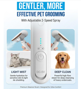 Produits d'usine originaux en vogue 2026 – Accessoires pour animaux <span class=keywords><strong>de</strong></span> compagnie : Brosse démêlante en spray douce pour chats et chiens, peigne en ABS anti-poils volants - Product Image 3