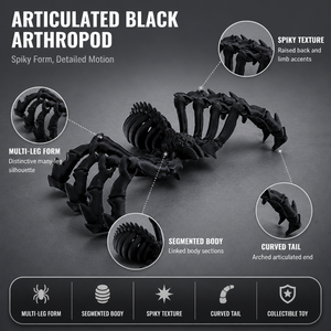 Jouet araignée articulé imprimé en 3D, figurine d'araignée mobile, jouet anti-stress d'Halloween, objet de collection - Product Image 2